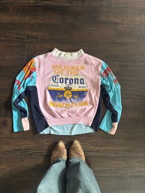 CUSTOM Corona/Dodgers Colorblock Sweatshirt